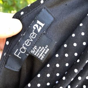 Forever 21 Polka Dot Form Fitted Ruched Dress S Bodycon Body Hugging